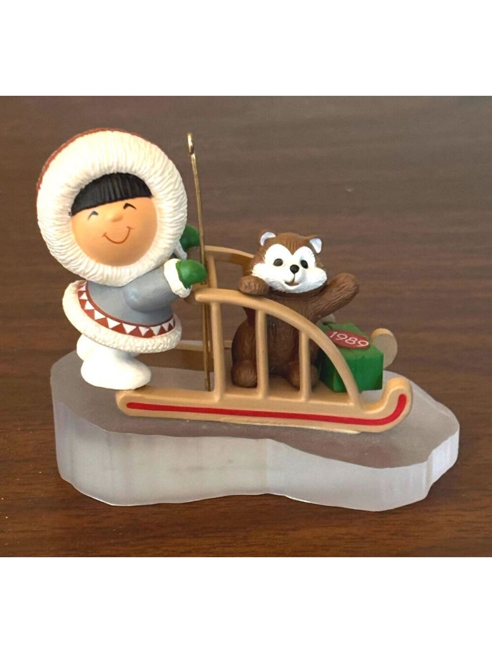 1989 Hallmark Frosty Friends #10 QX4572 Keepsake Ornament Sled w Box